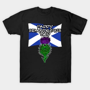 Scotland St Andrew's Day Scottish Flag Thistle T-Shirt